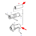 Volvo Penta Cojinete lubricado con agua de 40 mm. Volvo Penta 828188 - 828163