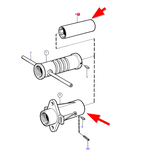 Volvo Penta Cojinete lubricado con agua de 40 mm. Volvo Penta 828188 - 828163