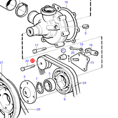 Poelie riemspanner Volvo Penta 861558 - 860714