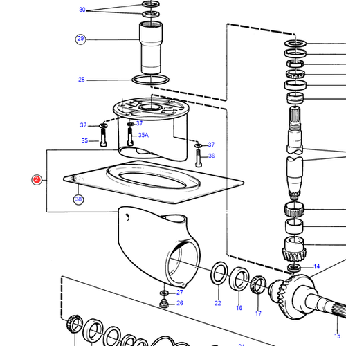 Volvo Penta Behuizing saildrive 120S Volvo Penta 873091 - 853555