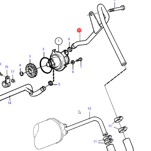 Volvo Penta Coolant water pipe 2003 - 2003T Volvo Penta 860474