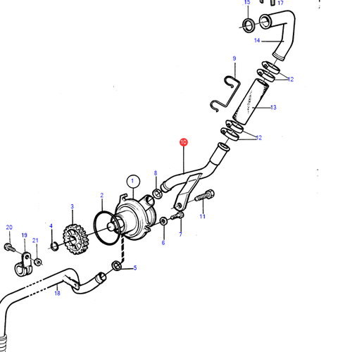 Volvo Penta Cooling water pipe Volvo Penta 840721