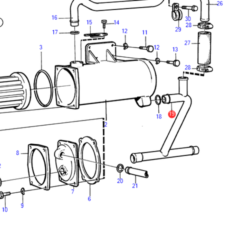 Volvo Penta Cooling water pipe Volvo Penta 860532