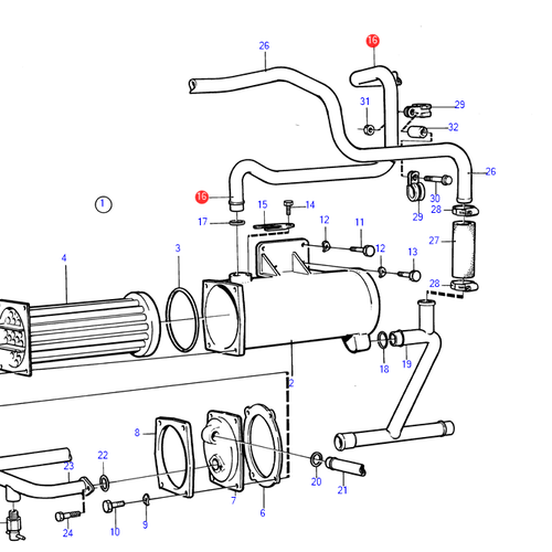 Volvo Penta Cooling water pipe Volvo Penta 860531