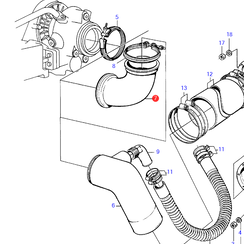 Codo de escape Volvo Penta 3829021