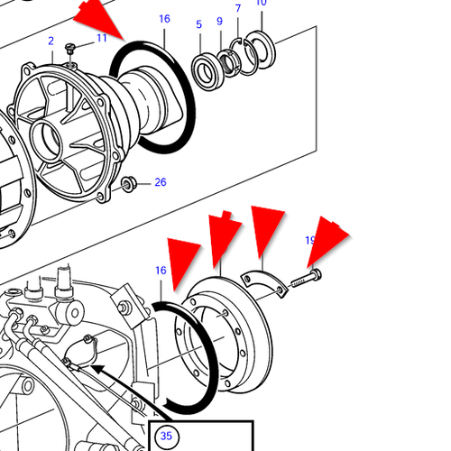 Volvo Penta Kit de montaje espejo de popa D4 Volvo Penta 873048 - 813967