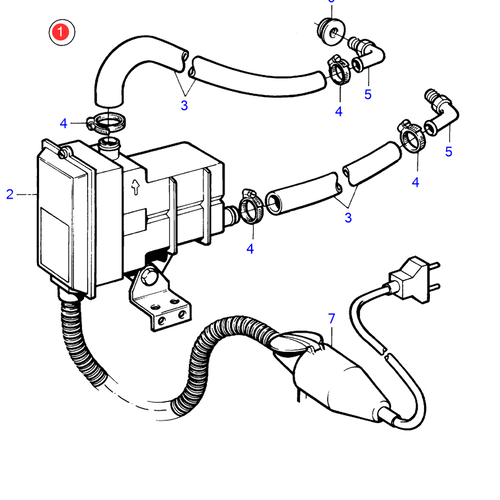 Volvo Penta Engine cooling water heating system Volvo Penta 21168271 - 865078