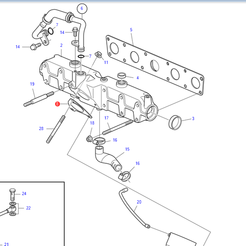 Volvo Penta Dichtung Volvo Penta 21584008 - 8631549