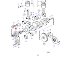 Volvo Penta Crankshaft pulley - vibration damper MD21 Volvo Penta 818179