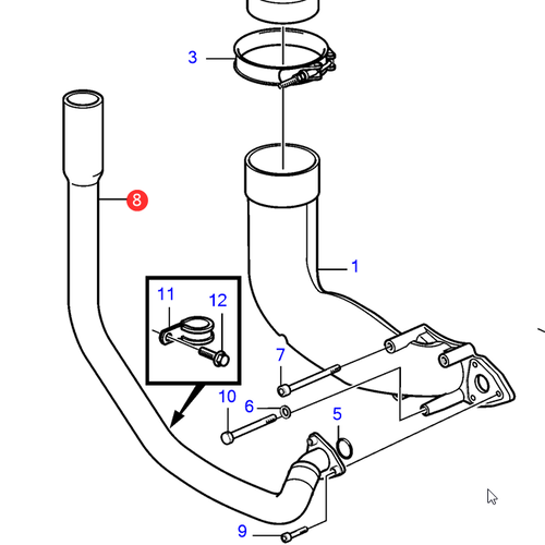 Volvo Penta Wasserschlauch Auspuff Volvo Penta 3587184