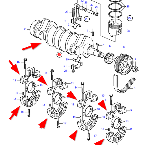 Volvo Penta Cigüeñal D2-40 Volvo Penta 3812430