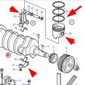 Volvo Penta Zuigerkit met drijfstang D1 - D2 Volvo Penta 3812470  - 3812206