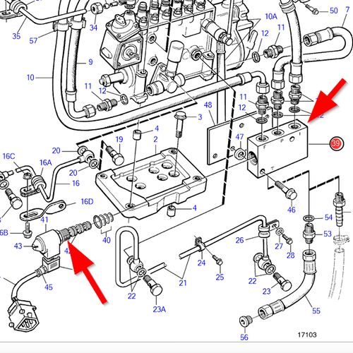 Volvo Penta Fuel shut-off valve with solenoid Volvo Penta 3828982 - 3858983