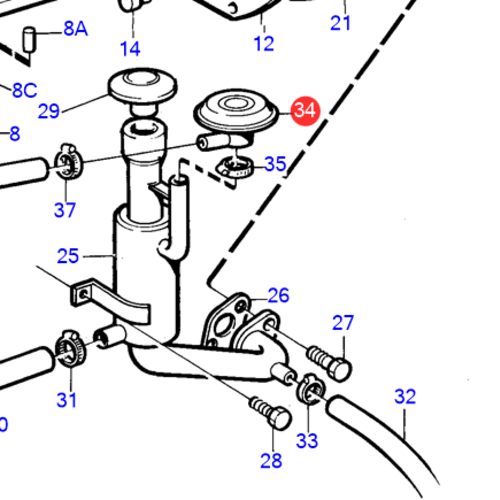 Volvo Penta Klep carterontluchting Volvo Penta 859743