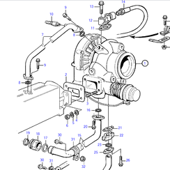 Turbocharger TAMD63 - 73 Volvo Penta 3830094