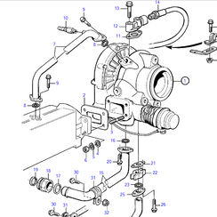 Turbocompresor TAMD63 - 73 Volvo Penta 3830094