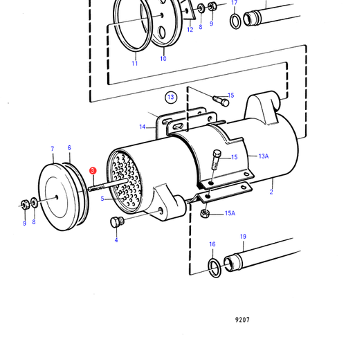 Volvo Penta Gewindestangenwärmetauscher 859360 Volvo Penta 829991