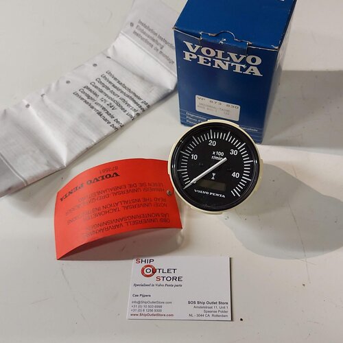 Volvo Penta Tachometer 4600 rpm 12-24V Volvo Penta 873992 - 873830