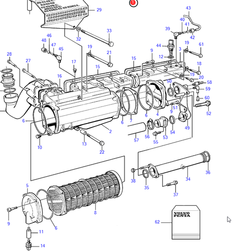 Volvo Penta Ladeluft Kühler Volvo Penta3835809