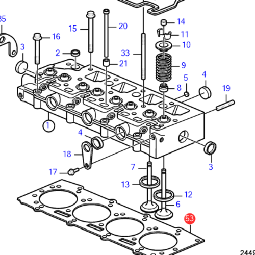 Volvo Penta Cylinder gasket Volvo Penta 21832671