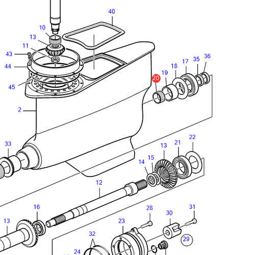 Volvo Penta Needle roller bushing Volvo Penta 184852