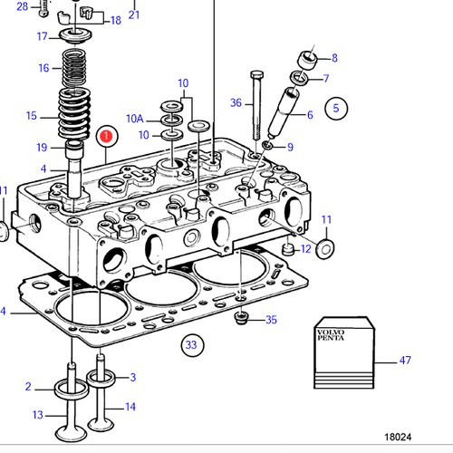 Volvo Penta Culata completa Volvo Penta 3803525