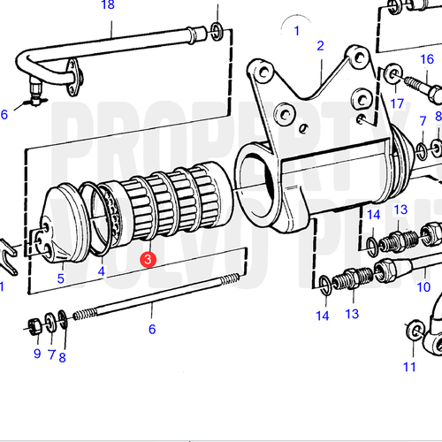 Volvo Penta Insert oliekoeler Volvo Penta 824514