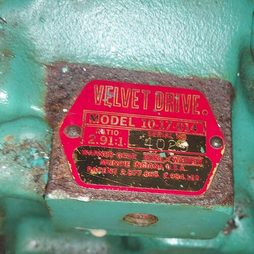 Borg Warner Velvet Drive gearbox 2.91:1 Borg Warner 10-17-014
