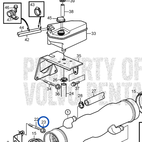 Volvo Penta Soporte del tanque de expansión de refrigerante Volvo Penta 3581040