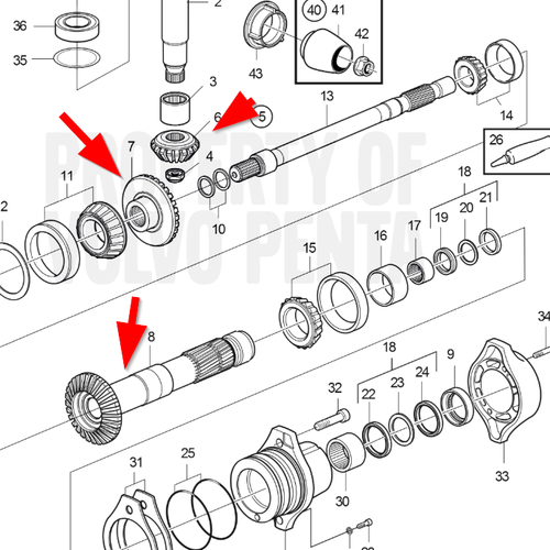 Volvo Penta Gear set DPH-E Volvo Penta 23615107