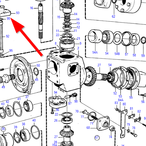 Volvo Penta Obere Abdeckung Ölkühler Getriebe MS3 Volvo Penta 850742