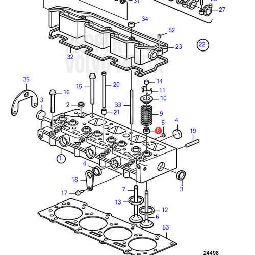 Volvo Penta Junta de vástago de válvula D2 - Volvo Penta 22393048