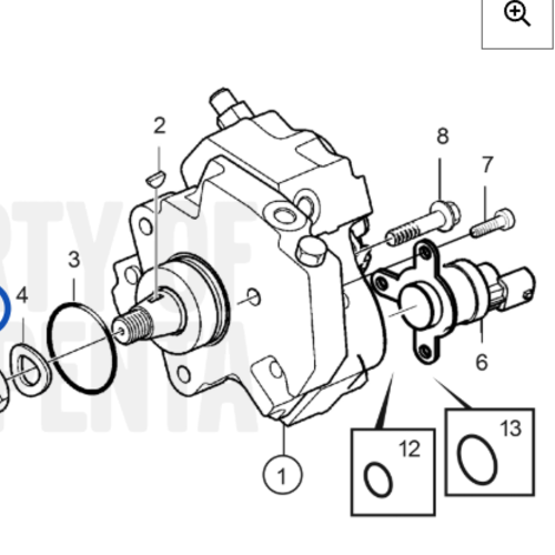 Volvo Penta Brandstof hogedrukpomp D4 - D6 Volvo Penta 889635 - 3803633