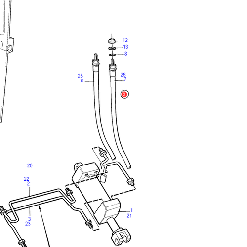 Volvo Penta Juego de mangueras para cilindro 872598 Volvo Penta 857624 - 854752