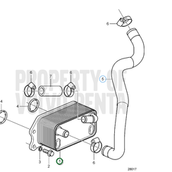 Hose for oil cooler 31319422 Volvo Penta 21309775