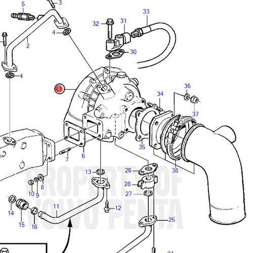 Volvo Penta Turbocharger Volvo Penta 3802083 - 3827092