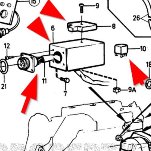 Volvo Penta Wiring harness with relay box Volvo Penta 858524 - 860143