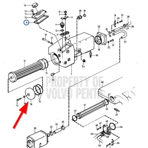 Volvo Penta Intercambiador de calor de placas finales Volvo Penta 845679