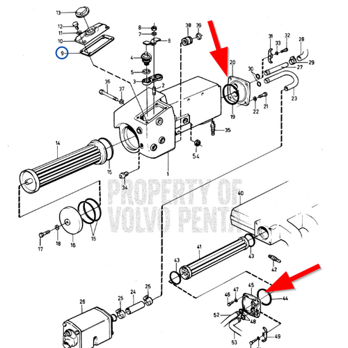 Volvo Penta Endplattenwärmetauscher Volvo Penta 846090