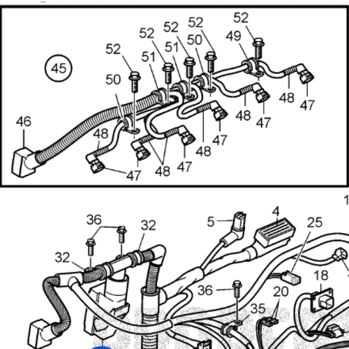Volvo Penta Kabelsatz für Einspritzdüsen Volvo Penta 22919082 - 3809879