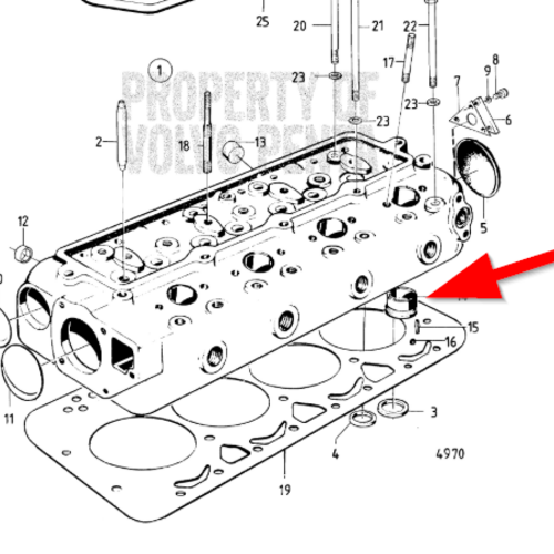 Volvo Penta Culatas con cámara de mezcla Volvo Penta 829786