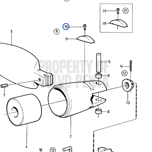 Volvo Penta Kit de ánodo para hélice plegable Volvo Penta 853430