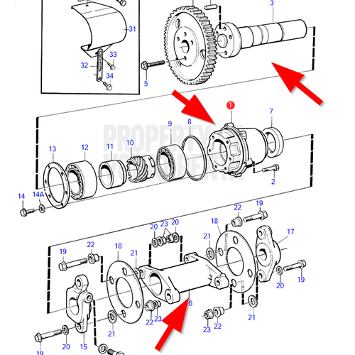 Volvo Penta Acoplamiento de la bomba de inyección de combustible Volvo Penta 471556 - 471557 - 471368