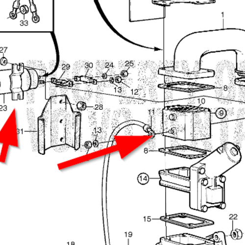 Volvo Penta Elemento de arranque de calefacción 24V Volvo Penta 863378