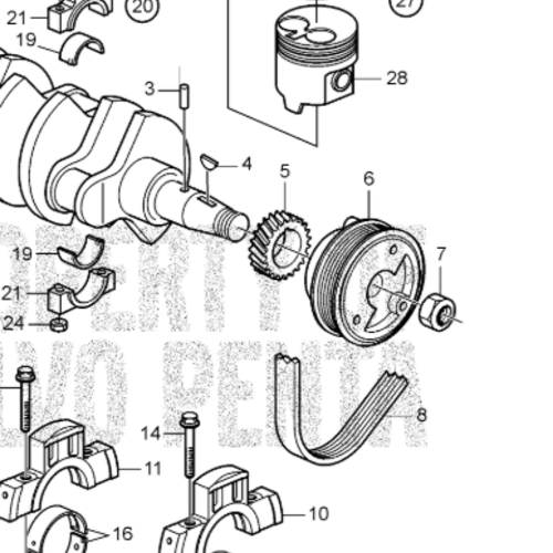 Volvo Penta Polea D1- 30 Volvo Penta 22212270