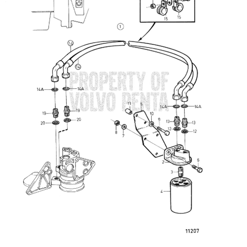 Volvo Penta Oil hose Volvo Penta 863613