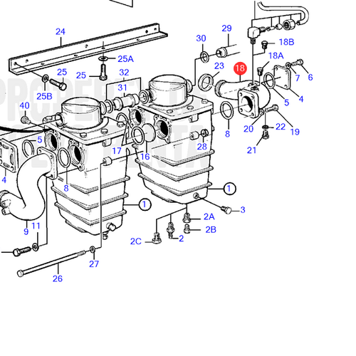 Volvo Penta Connection pipe TAMD71 Volvo Penta 3825376 - 847770