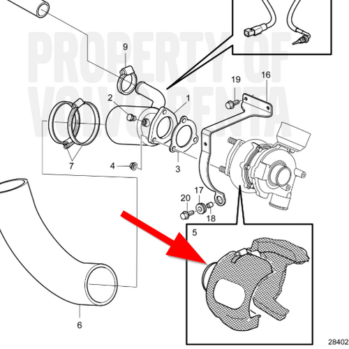 Volvo Penta Hitzeschild Volvo Penta 21985888