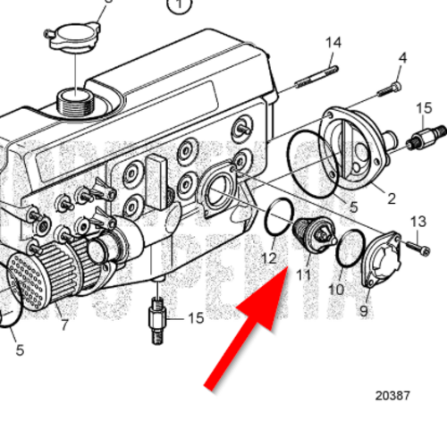 Volvo Penta Thermostat kit Volvo Penta 888624
