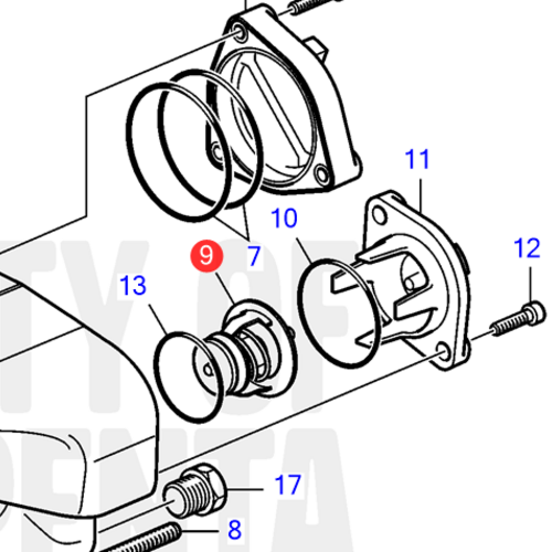 Volvo Penta Kit termostato Volvo Penta 3842015